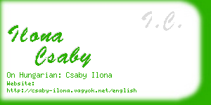 ilona csaby business card